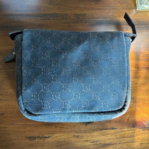 Gucci Black/Brown Collapsible Folding Travel Tote Bag Purse impeccable - Picture 4 of 17